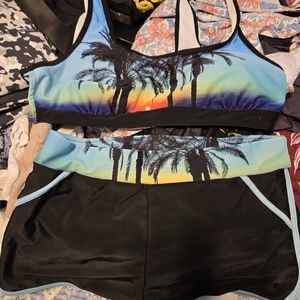 Tropical Palm Tree Swim Suit
